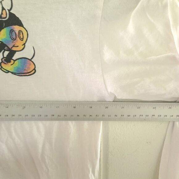 Disney Mickey Mouse Tie Dye 2 Sided T Shirt White Long Sleeve Tee Adult Sz MED - Picture 7 of 14
